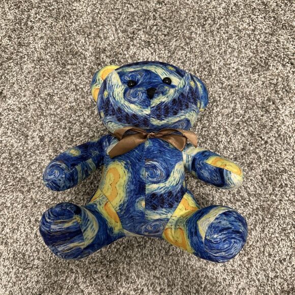 Starry Night 9” Teddy Bear Van Gogh Immersive Lighthouse Experience No Tags - Picture 1 of 4
